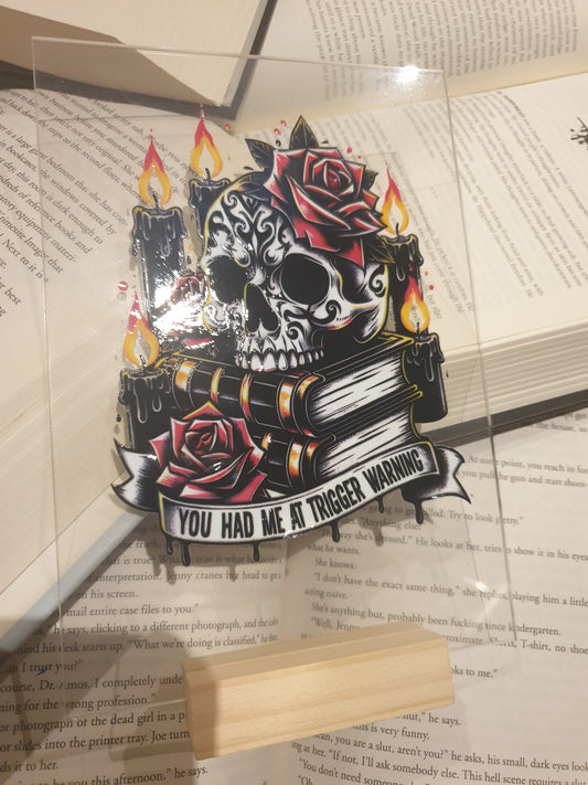 Trigger Warning A5 Bookish Sign