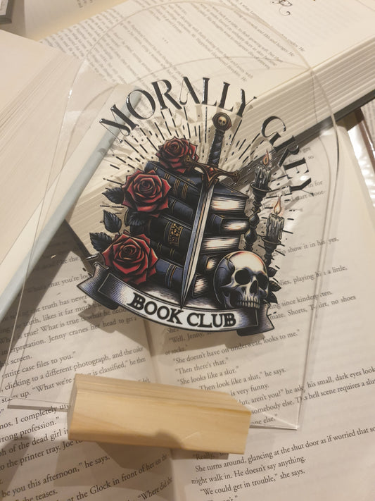 Morally Grey Book Club A5 Bookish Sign