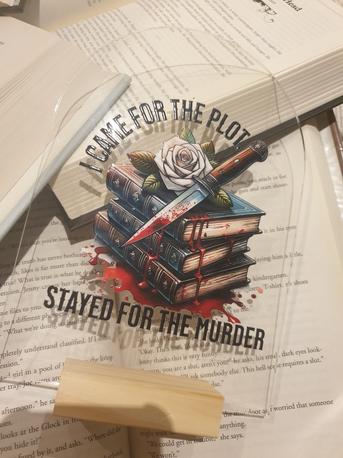 Stayed for the Murder A5 Bookish Sign