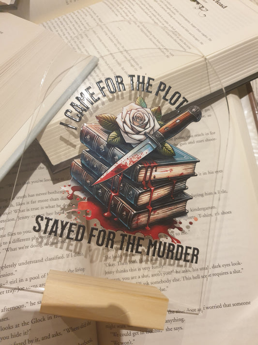 Stayed for the Murder A5 Bookish Sign