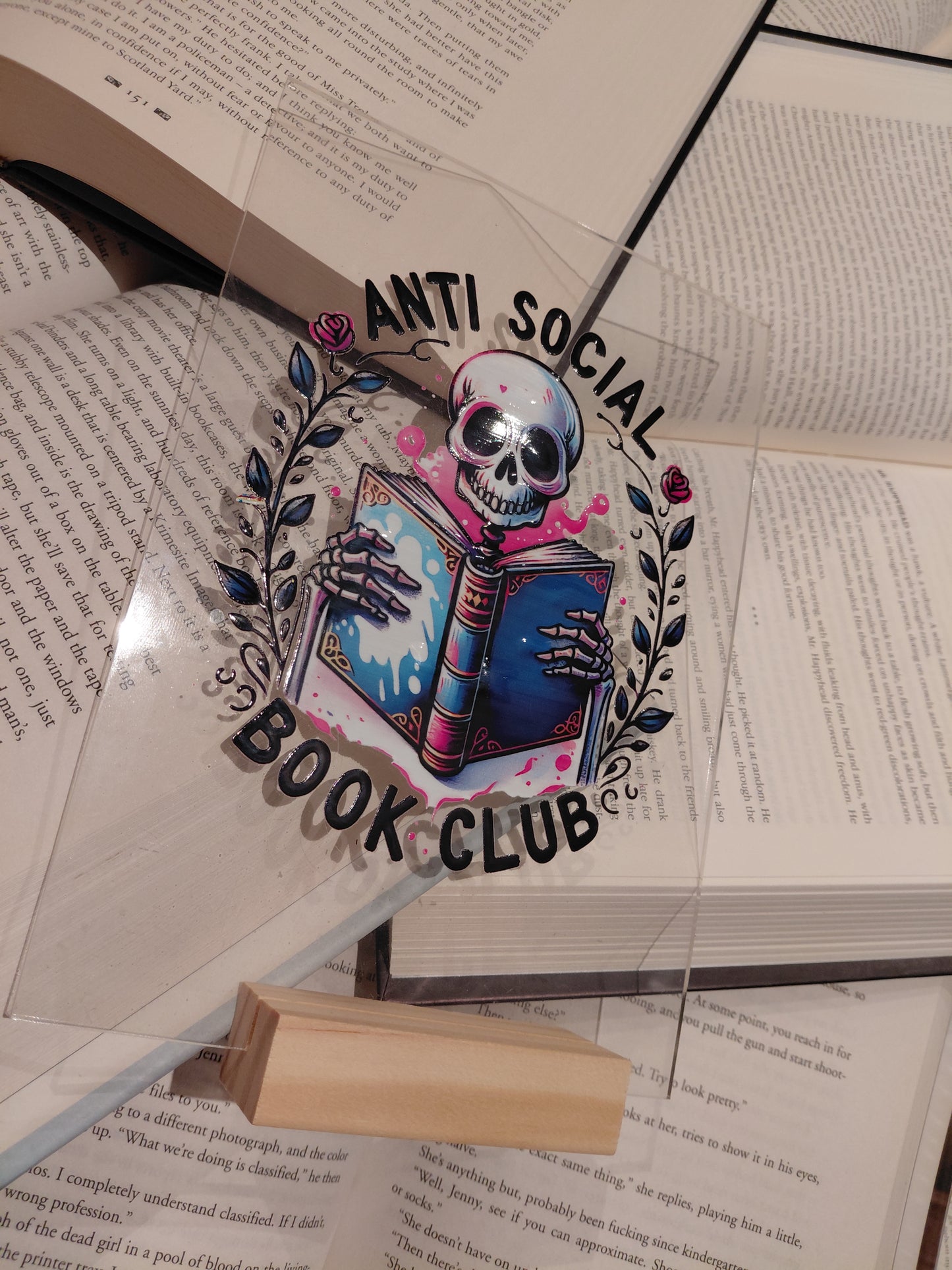 Anti-Social Book Club A5 Bookish Sign