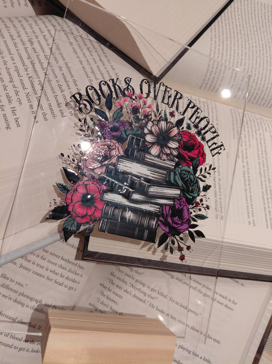 Books over People A5 Bookish Sign